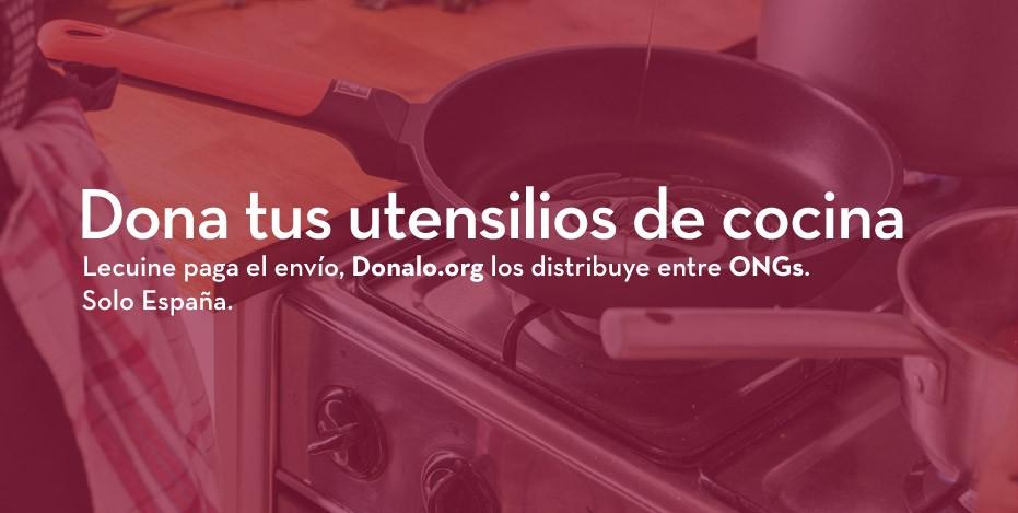 Dona tus utensilios de cocina.