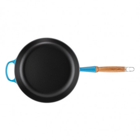 Poêle à frire profonde Signature avec manche en bois Le Creuset