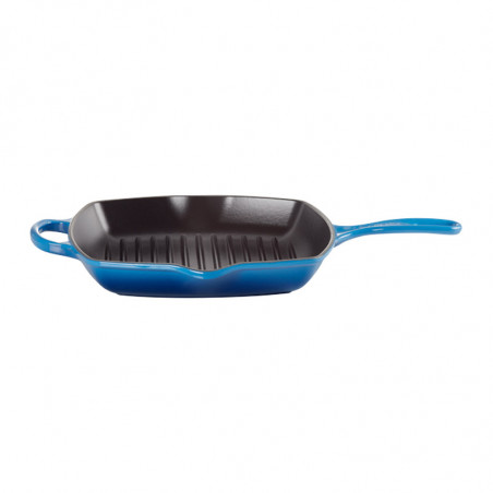 Sartén skillet cuadrada de hierro fundido Le Creuset azure