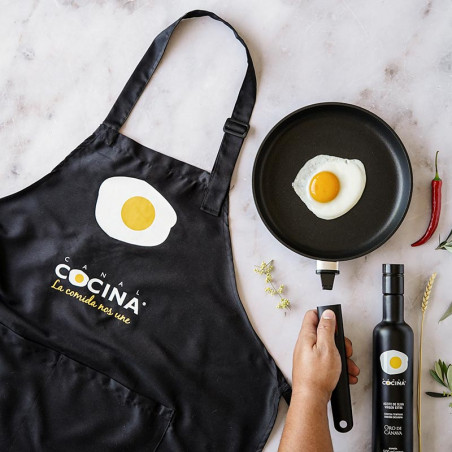 Pack básicos de Canal Cocina: sartén, aceite y delantal