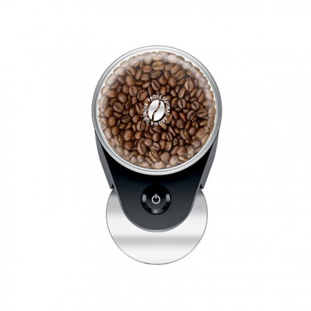 Ansicht von oben, zum Laden des Kaffees aus der Jura Kaffeemühle.