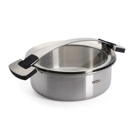 Casserole Woll Concept PRO en acier inoxydable 18/10. Capacité : 4 litres, 24 cm de diamètre.