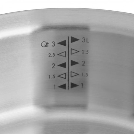 Woll Concept PRO steelpan van 18/10 roestvrij staal. Inhoud: 4 liter, diameter 24 cm.
