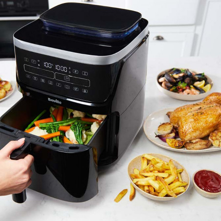 Heißluftfritteuse mit Dampfgarsystem Breville