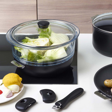 Accesorio para cocinar al vapor con tapa Cristel