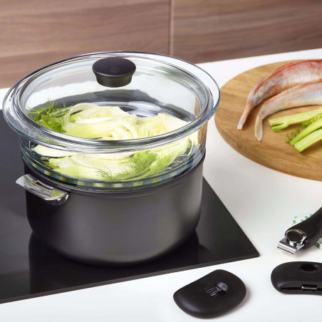 Accesorio para cocinar al vapor con tapa Cristel