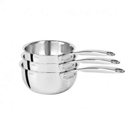 Set de 3 cazos de acero inoxidable Castel Pro de Cristel