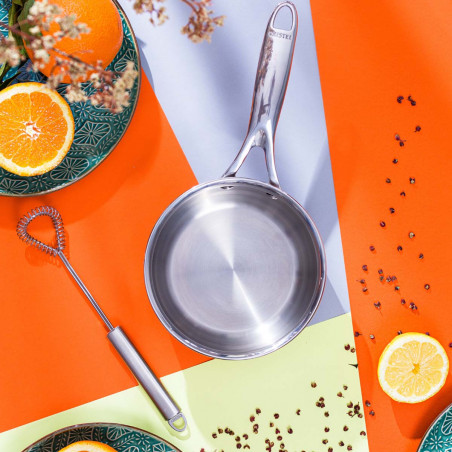 Casserole saucier en acier inoxydable Cristel Castel Pro
