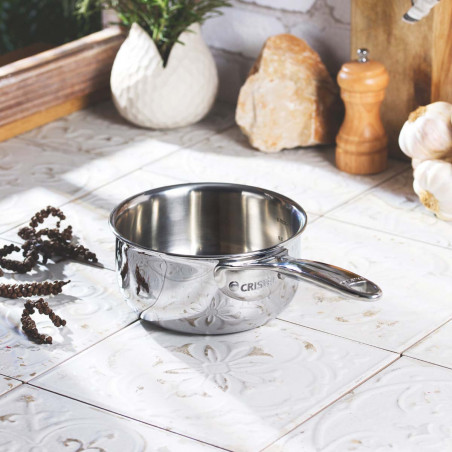 Casserole saucier en acier inoxydable Cristel Castel Pro
