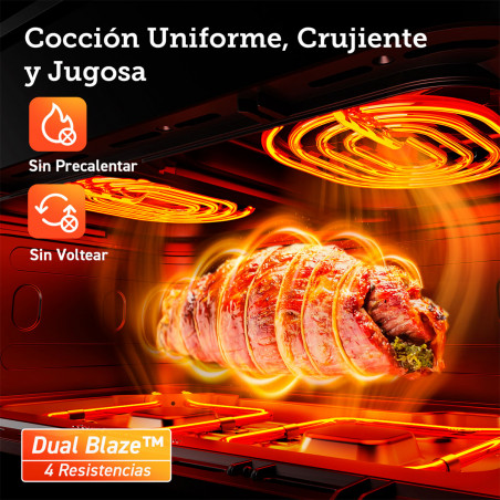 COSORI Dual Blaze Twinfry calor arriba y abajo