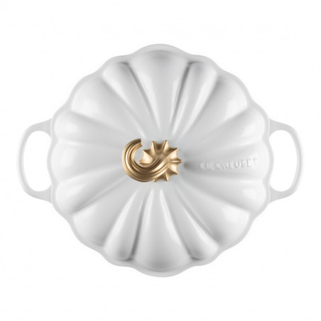 Parte superior de Cocotte calabaza blanca Le Creuset