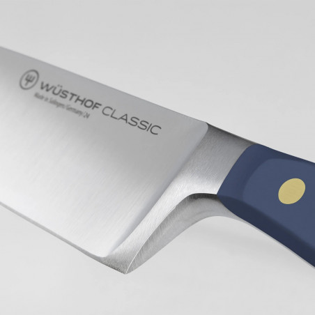 Detalle de la hoja Cuchillo Chef Wüsthof Classic 20 cm Edición Limitada Wild Blueberry