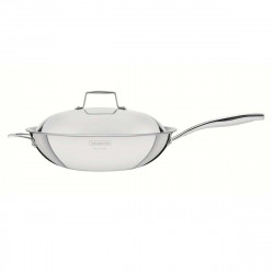 Wok Tramontina de acero inoxidable