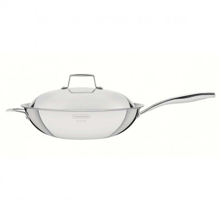 Wok Tramontina de acero inoxidable Grano