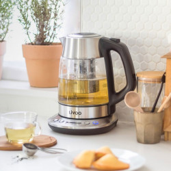 infusiones en Hervidor de agua eléctrico con infusor Livoo