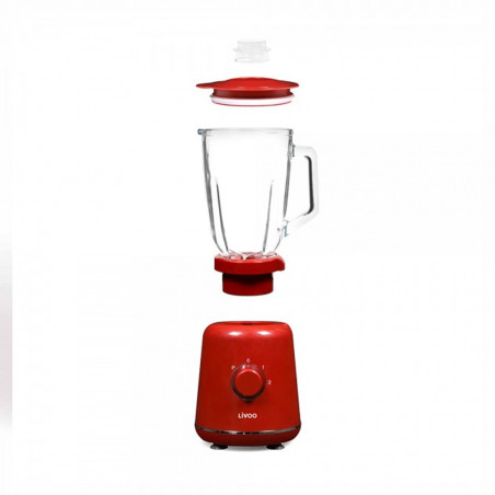 Batidora de vaso con cuba de cristal Livoo