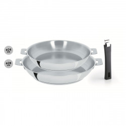 Confezione 2 padelle in acciaio inox con manico...