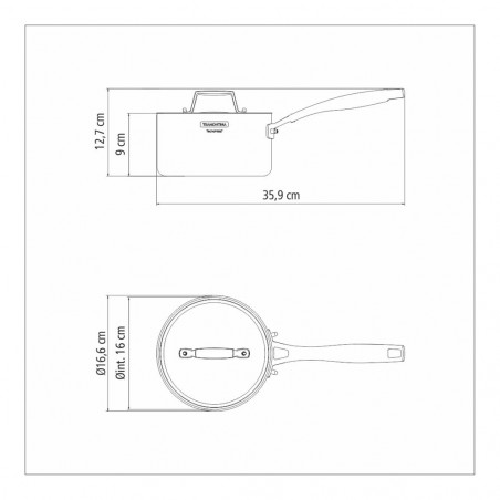 Cazo de acero inoxidable Tramontina Grano 3-ply