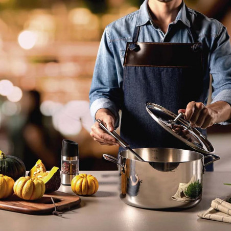 Cacerola de acero inoxidable Tramontina Grano 3-ply