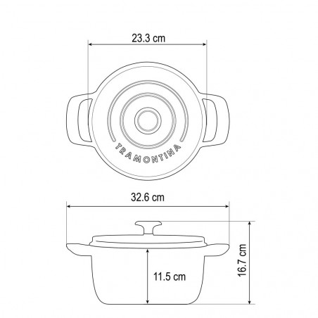 Cocotte em ferro fundido Tramontina