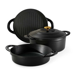 Juego de 3 piezas apilables de hierro fundido Tramontina