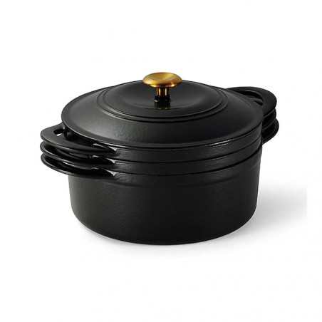 Conjunto de 3 peças empilháveis em ferro fundido Tramontina