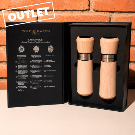 Set de molinillos de sal y pimienta Cole & Mason Lyndhurst Nordic White (2 piezas, caja regalo) - Outlet