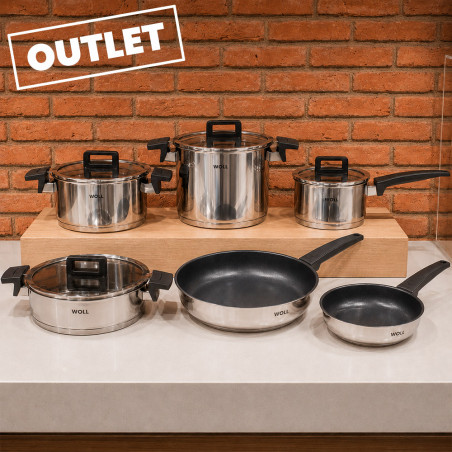Batería de cocina Woll Concept — 6 piezas, acero inoxidable 18/10 - Outlet