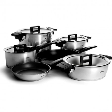 Batería de cocina Woll Concept — 6 piezas, acero inoxidable 18/10 - Outlet