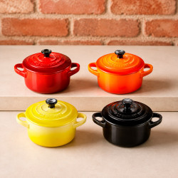Set de 4 mini cocottes Le Creuset de grès 10 cm con tapa...