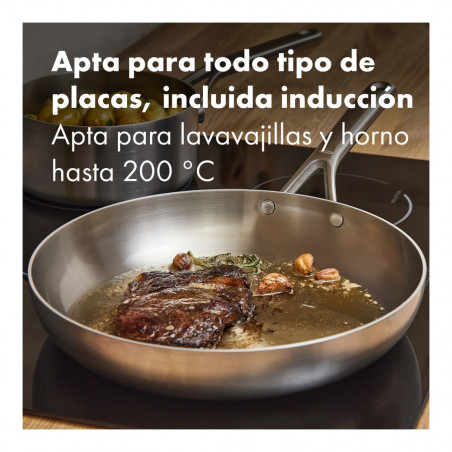 Conjunto de 2 frigideiras em aço inoxidável de tripla camada sem revestimento OXO Mira (20 + 26 cm)