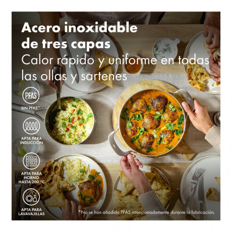 Trem de cozinha em aço inoxidável de tripla camada OXO Mira, 10 peças