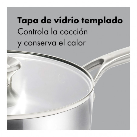 Frigideira sauté em aço inoxidável OXO Mira 24 cm com tampa