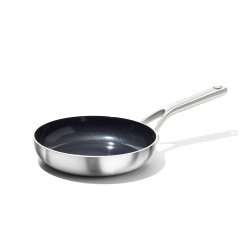 Sartén antiadherente OXO Mira Ceramic 20 cm, acero inoxidable tricapa con recubrimiento cerámico