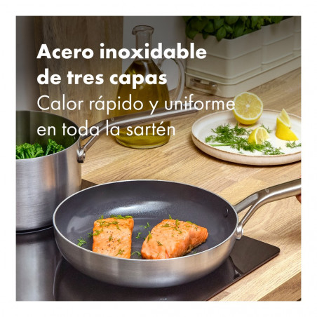 Frigideira antiaderente em aço inoxidável OXO Mira Ceramic