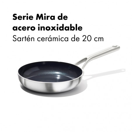 Frigideira antiaderente em aço inoxidável OXO Mira Ceramic