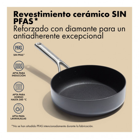 Frigideira sauté com tampa OXO Ceramic Professional 24 cm