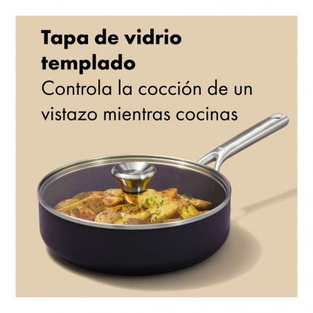 Frigideira sauté com tampa OXO Ceramic Professional 24 cm