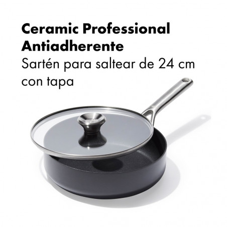 Sauteuse avec couvercle OXO Ceramic Professional 24 cm