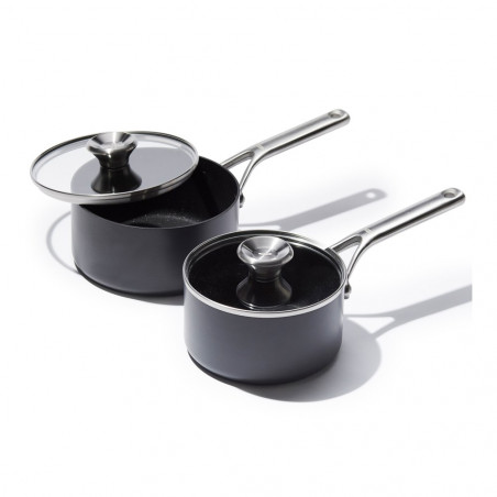 Set de 2 casseroles en céramique avec couvercle OXO Ceramic Professional 16 et 18 cm
