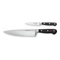Wüsthof Classic messenset: koksmes van 20 cm en schilmes van 9 cm