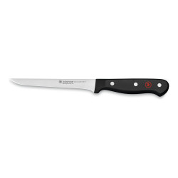 Wüsthof Gourmet Ausbeinmesser 14 cm mit schmaler, spitzer Klinge und schwarzem Griff mit drei Nieten
