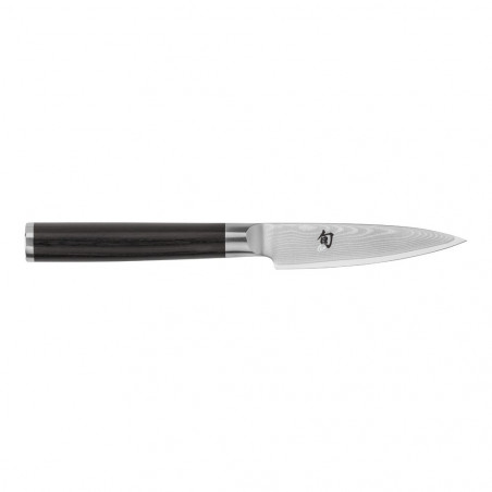 Puntilla KAI Shun Classic de 9 cm con hoja recta de damasco y mango negro