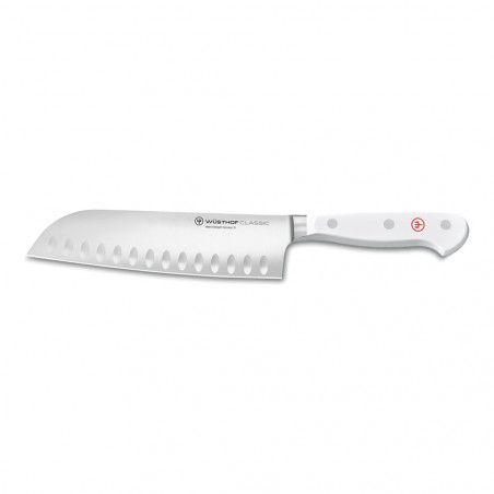 Wüsthof Classic White Santoku mit Kullenschliff 17 cm