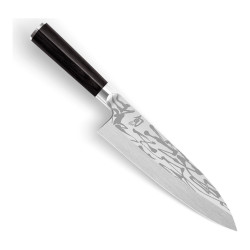 Cuchillo deba KAI Shun Pro Sho VG-2003 de 21 cm, hoja de acero AUS10 con filo de un solo lado y mango de pakkawood negro