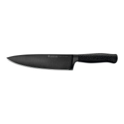 Cuchillo de chef Wüsthof Performer de 20 cm con hoja negra DLC y mango Hexagon, vista lateral