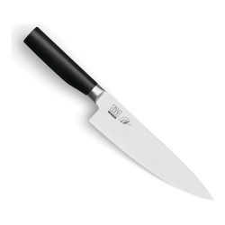 Cuchillo de chef KAI Tim Mälzer Kamagata TMK-0706 de 20 cm, hoja de acero inoxidable 4116 y mango de POM negro