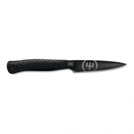 Cuchillo puntilla Wüsthof Performer de 9 cm visto por el otro lado, con el logo grabado