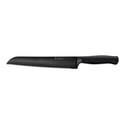 Wüsthof Performer Brotmesser 23 cm mit schwarzer DLC-Klinge, Präzisions-Doppelwelle und Hexagon-Griff