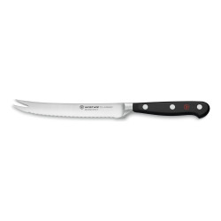 Faca para tomate Wüsthof Classic 14 cm com lâmina serrilhada e ponta em garfo